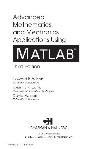 Advanced Mathematics and Mechanics Applications Using MATLAB