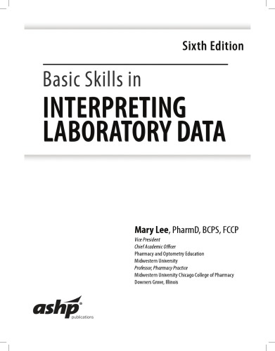 Basic Skills in Interpreting Laboratory Data