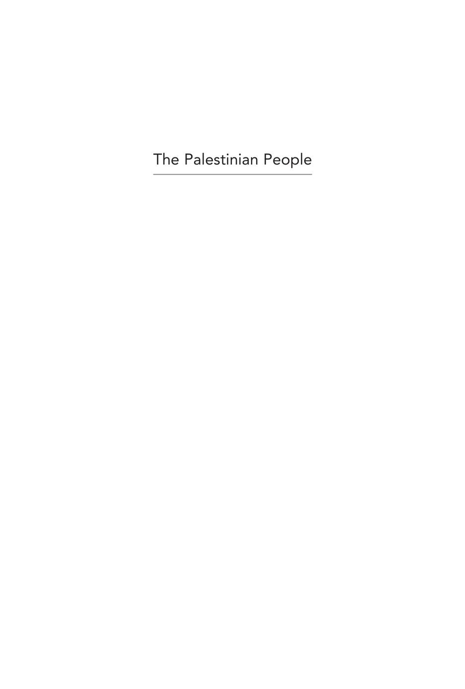 The Palestinian People