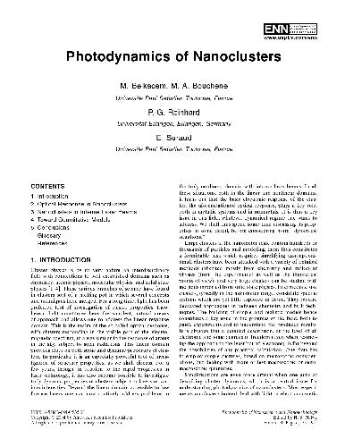 Encyclopedia of Nanoscience and Nanotechnology