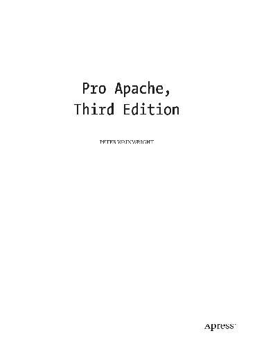 Pro Apache (Expert's Voice)