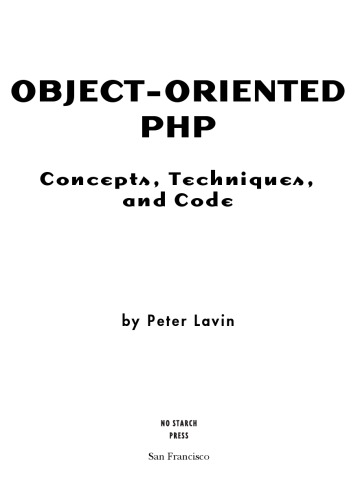 Object-Oriented PHP