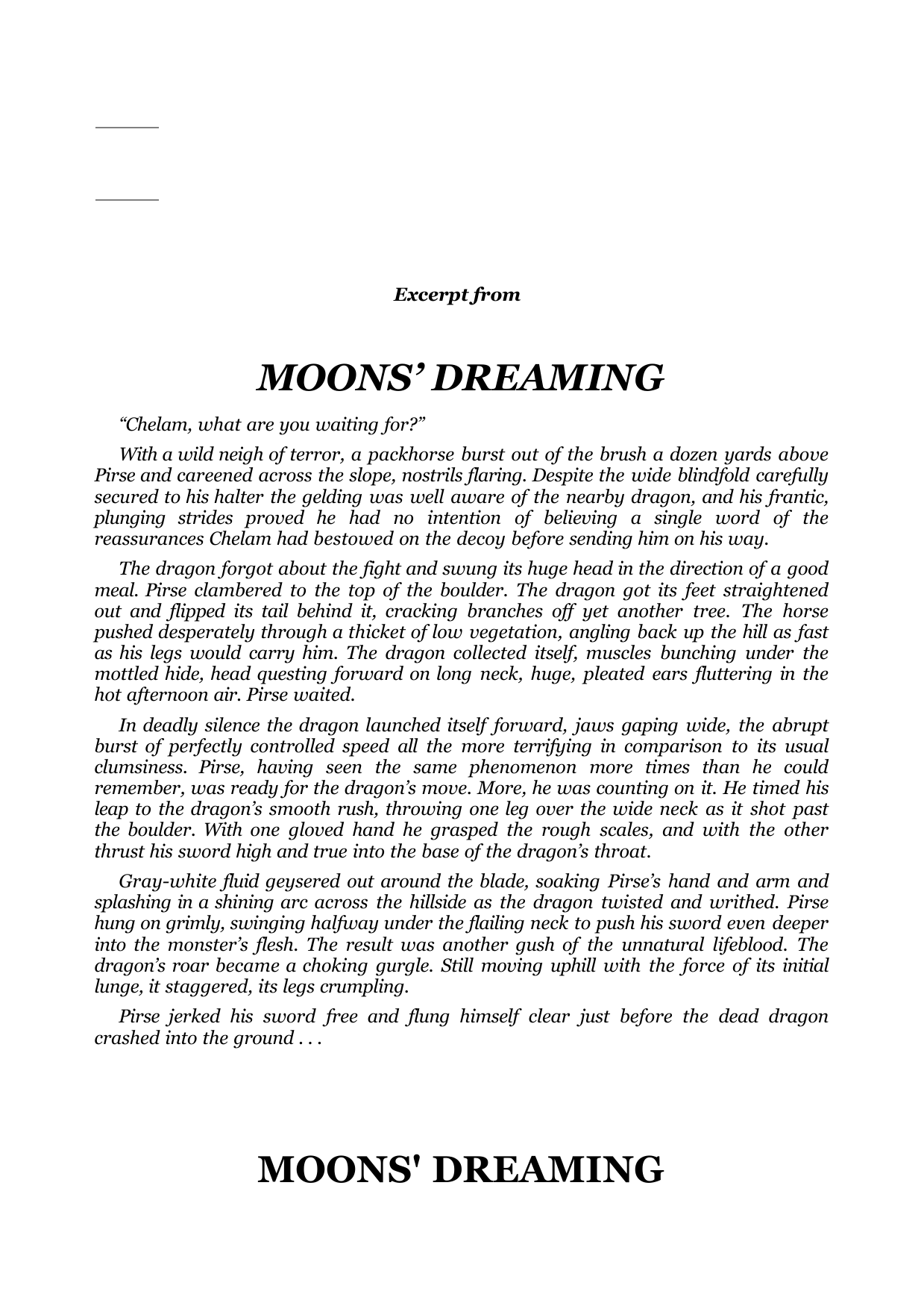 Moons' Dreaming