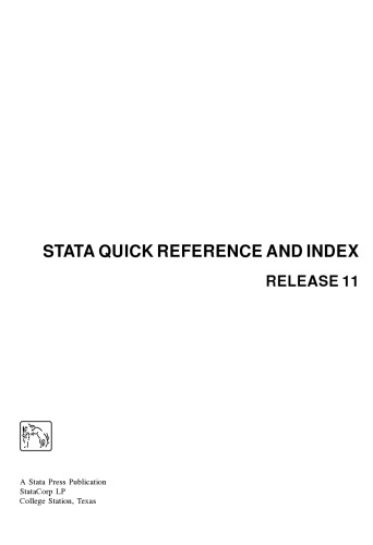 Stata Quick Reference and Index