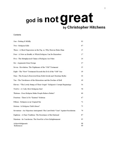 God Is Not Great