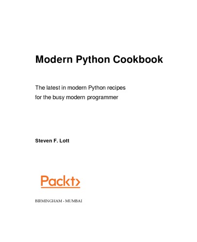 Modern Python Cookbook