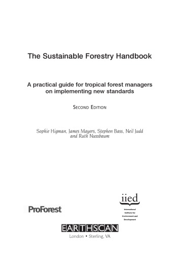 The Sustainable Forestry Handbook