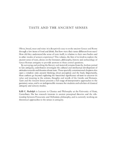 Taste and the Ancient Senses