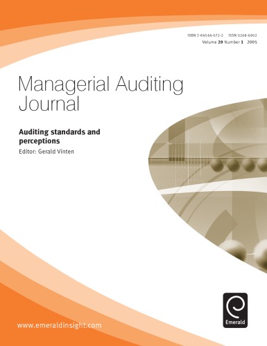 Managerial auditing journal Vol. 20, No. 1, Auditing standards and perceptions