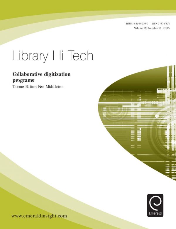 Library hi tech Vol. 23, No. 2, Collaborative digitization programs