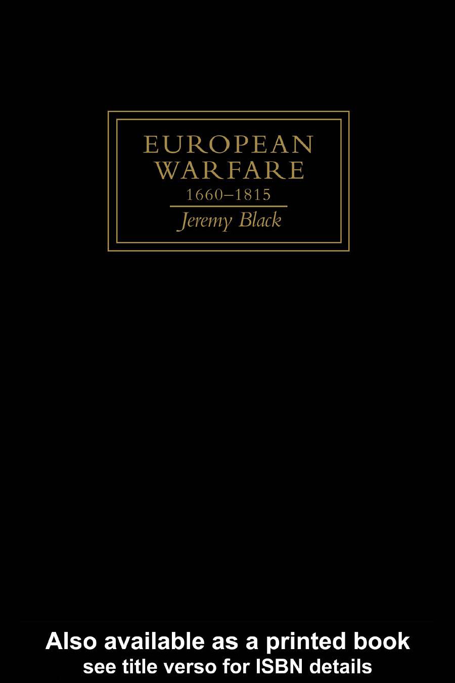 European Warfare, 1660-1815