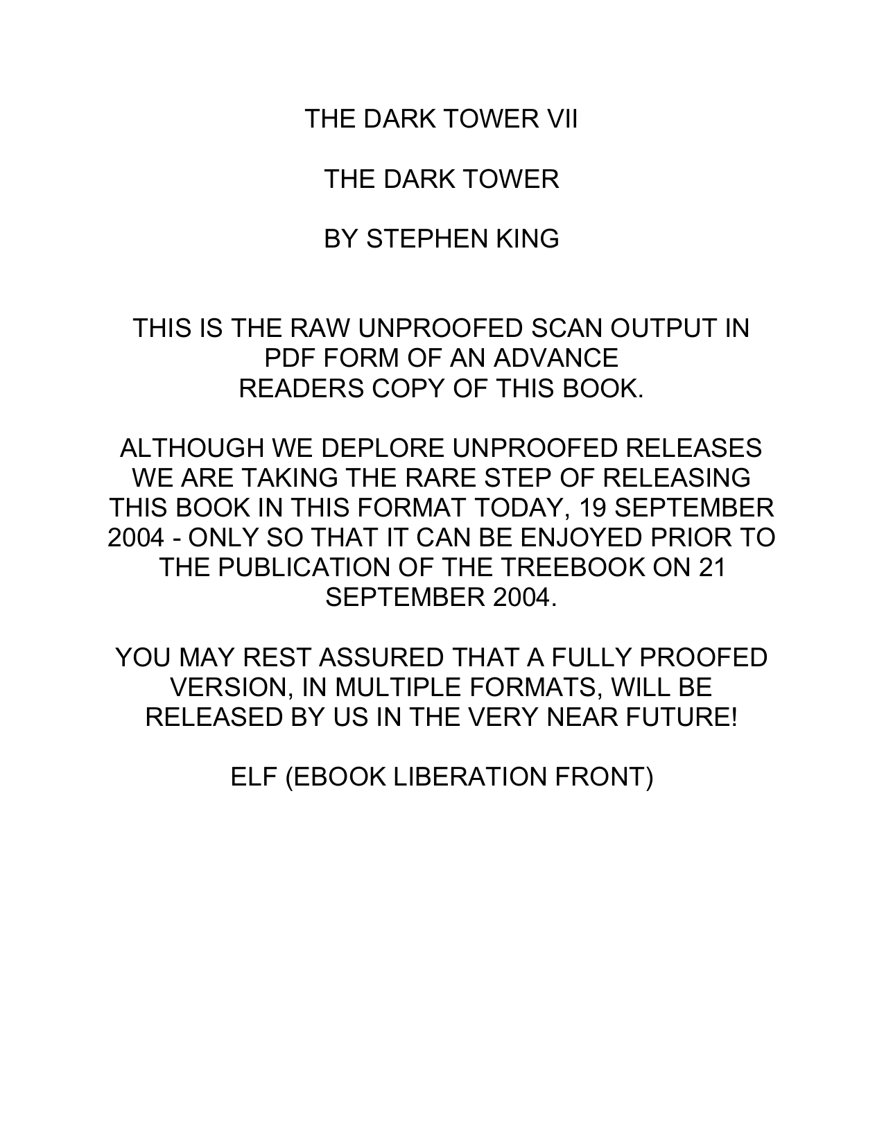 The Dark Tower