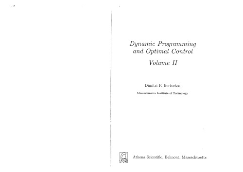 Dynamic Programming and Optimal Control, Vol. 2