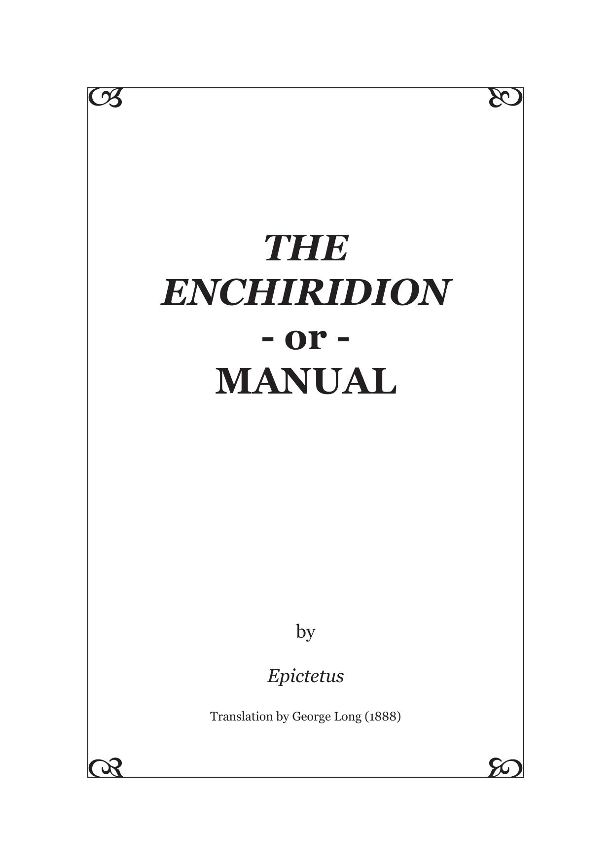 The Enchiridion, or Manual of Epictetus (Treasure Trove Classics)