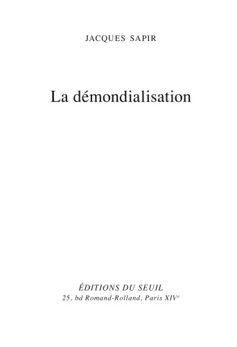 La démondialisation