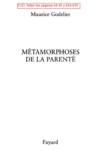 Métamorphoses de la parenté