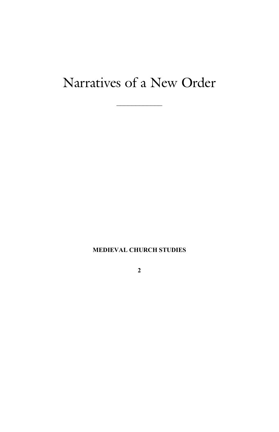 Narratives of a New Order