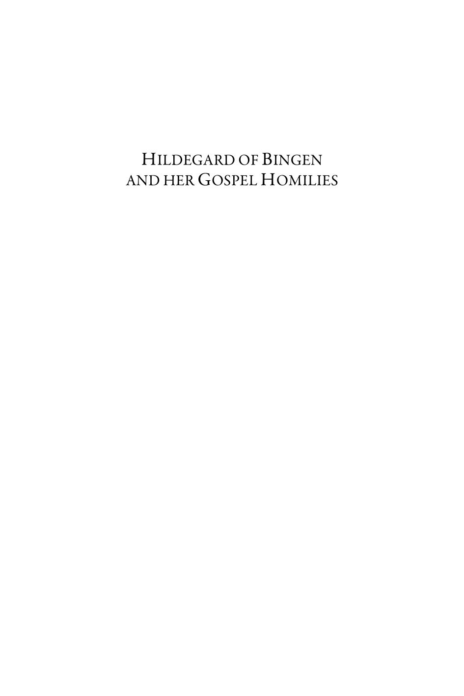 Hildegard of Bingen and Her Gospel Homilies