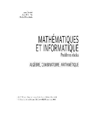 Mathématiques et informatique, problèmes résolus