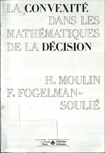 La Convexite Dans Les Mathematiques de La Decision