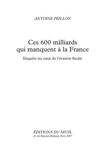 Ces 600 milliards qui manquent à la France