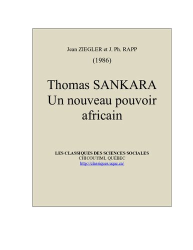 Thomas Sankara : Un nouveau pouvoir africain.