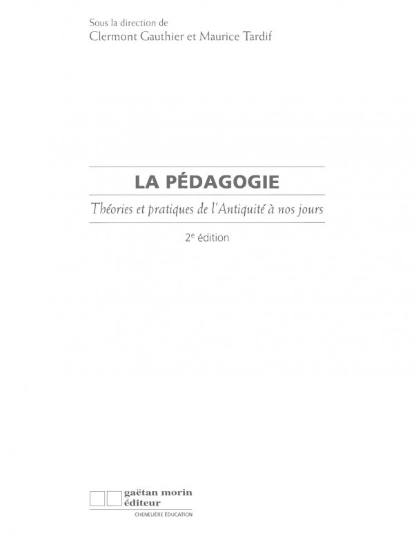 La pédagogie 