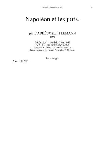 Napoléon et les Juifs