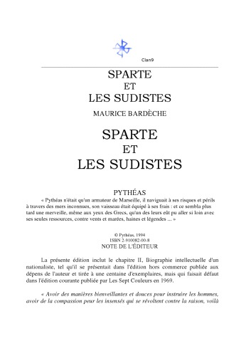 Sparte et les sudistes