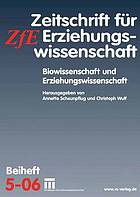 Biowissenschaft und Erziehungswissenschaft