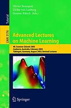 Advanced lectures on machine learning revised lectures