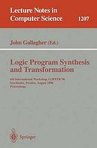 Logic Program Synthesis and Transformation.