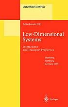 Low-dimensional systems : interactions and transport properties