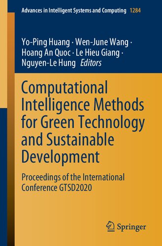 Computational Intelligence Methods for Green Technology and Sustainable Development : Proceedings of the International Conference GTSD2020