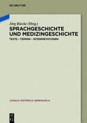 Sprachgeschichte Und Medizingeschichte