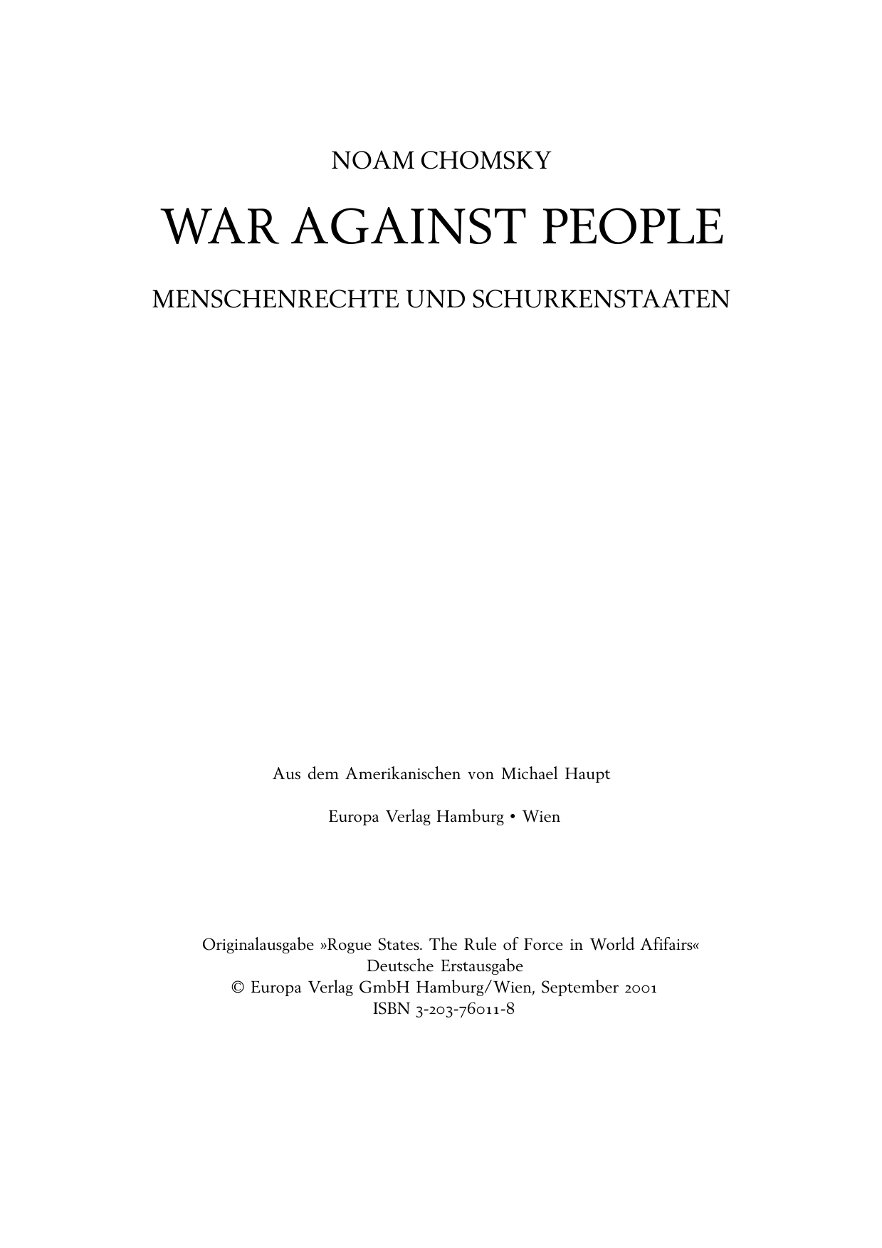 War Against People