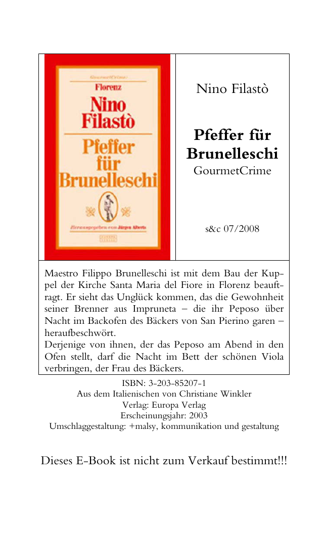 Pfeffer Für Brunelleschi