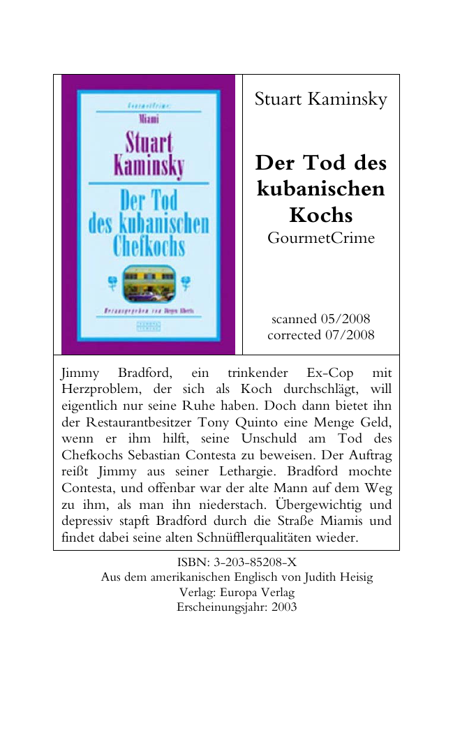 Der Tod des kubanischen Kochs