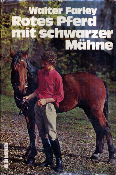 Rotes Pferd mit schwarzer Mähne