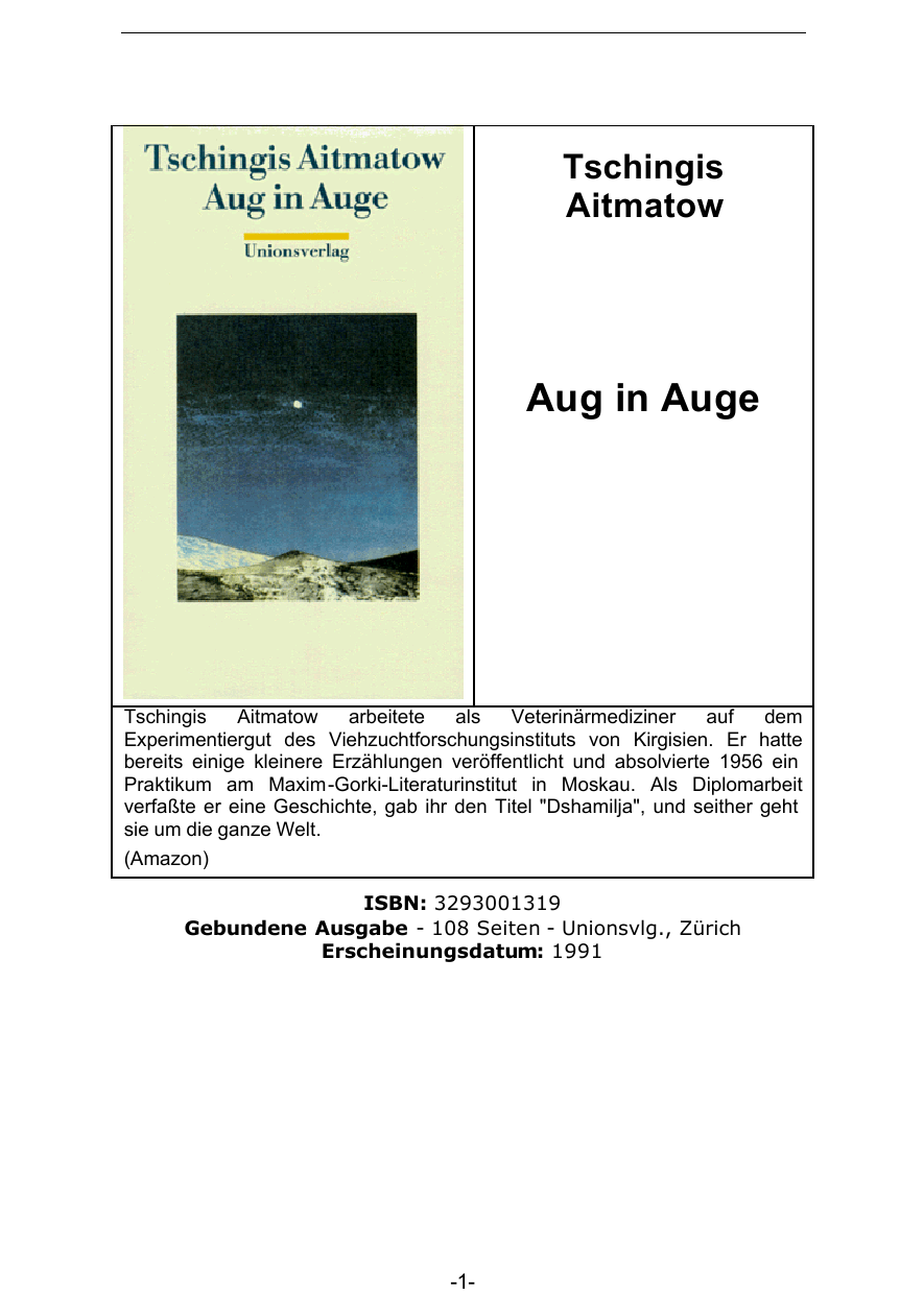 Aug in Auge