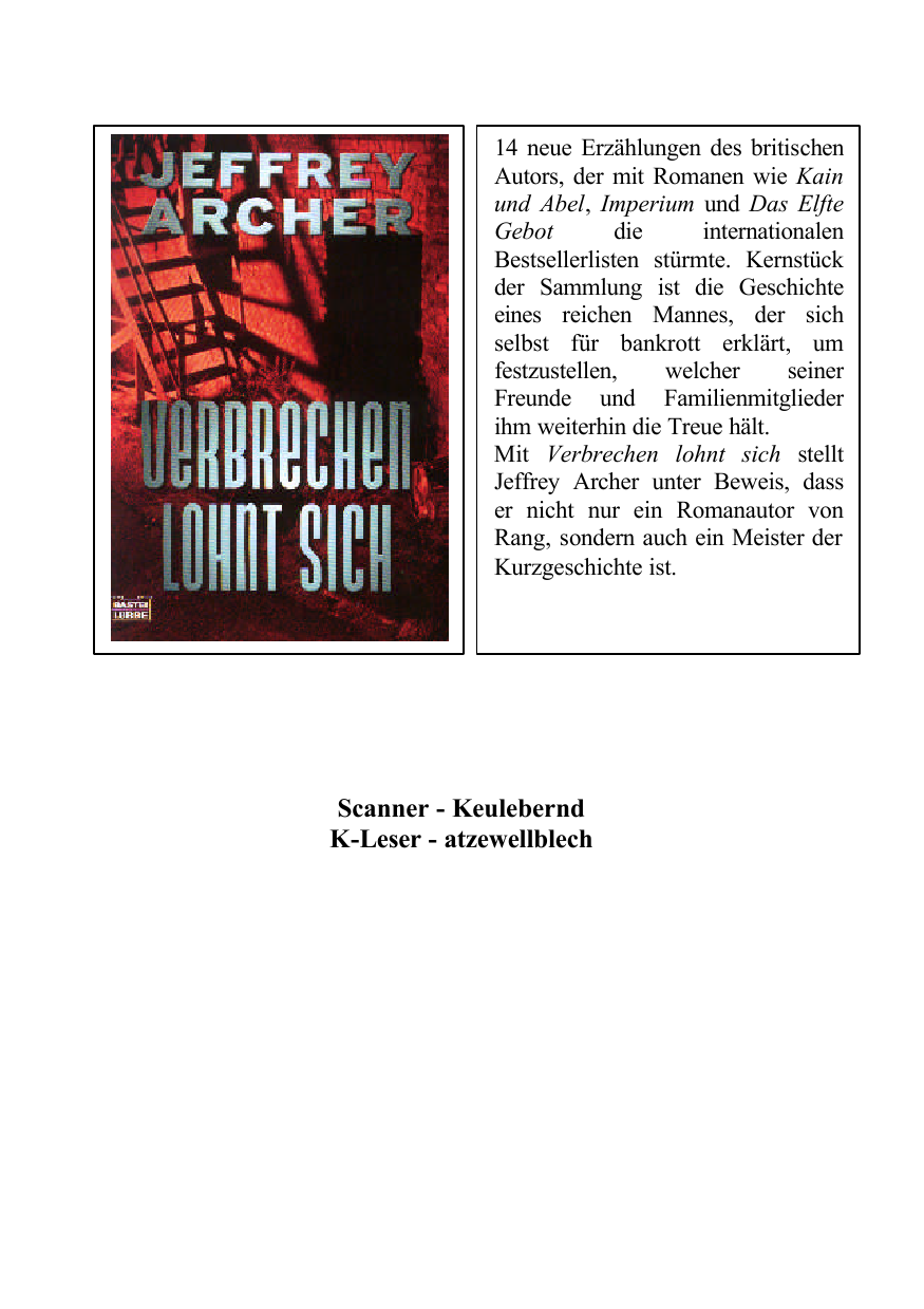Verbrechen Lohnt Sich