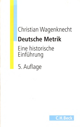 Deutsche Metrik : eine historische Einführung