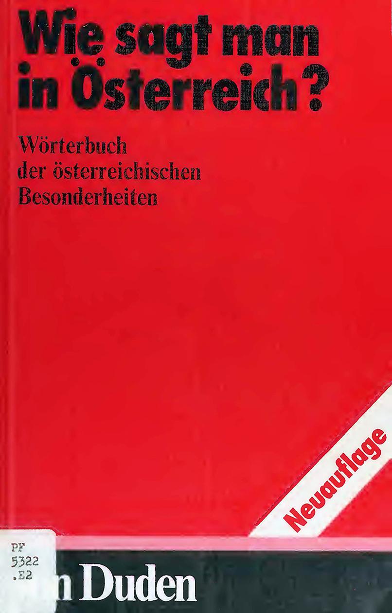 Wie Sagt Man in Oesterreich?, /Dt 08