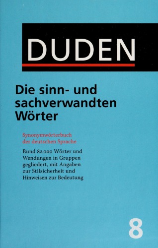 Der Duden in 12 Bänden, Band 8