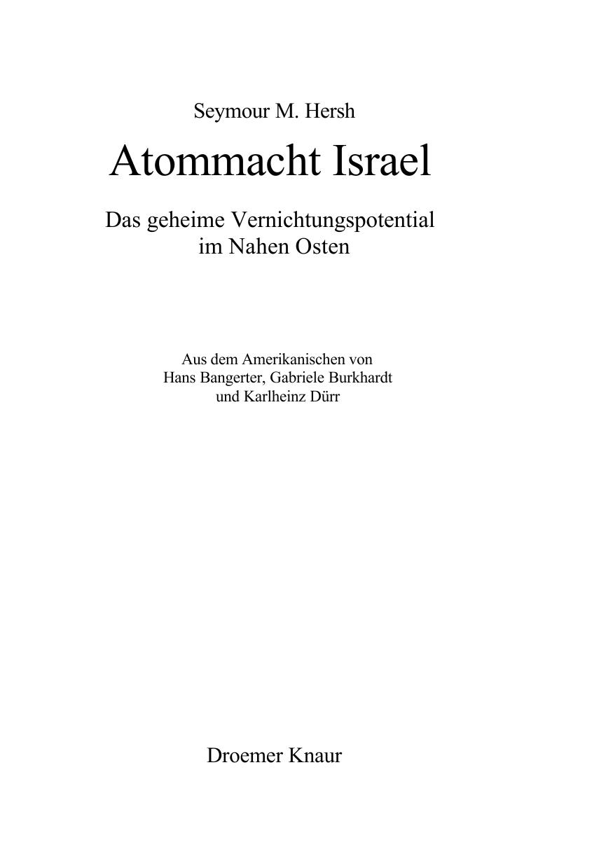 Atommacht Israel