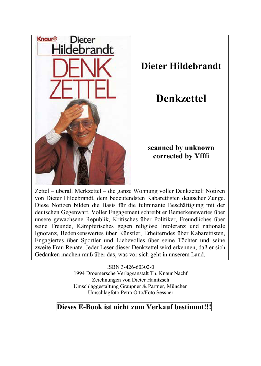 Denkzettel