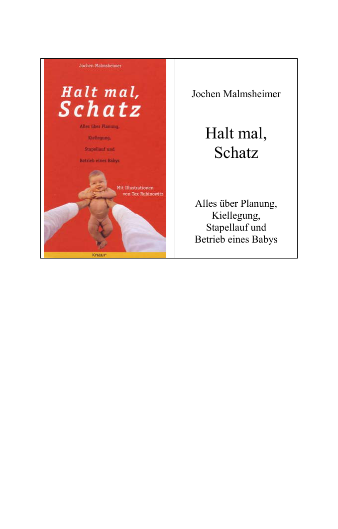 Halt mal, Schatz.