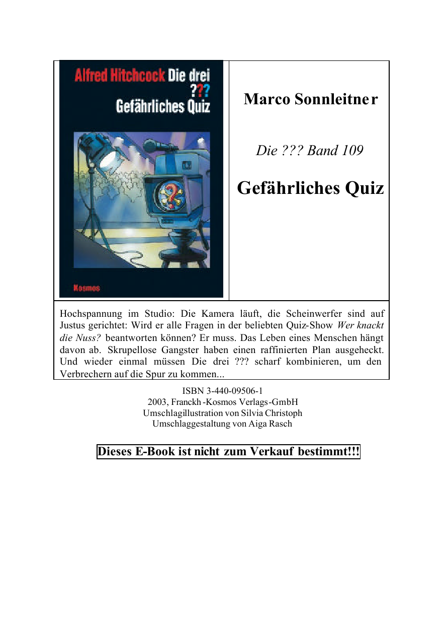 Die drei ???. Gefährliches Quiz (Die drei Fragezeichen, #107).