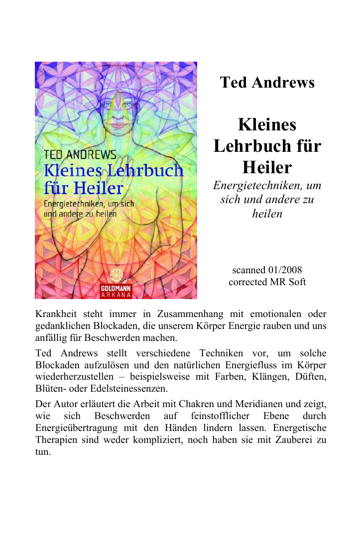 Kleines Lehrbuch Für Heiler