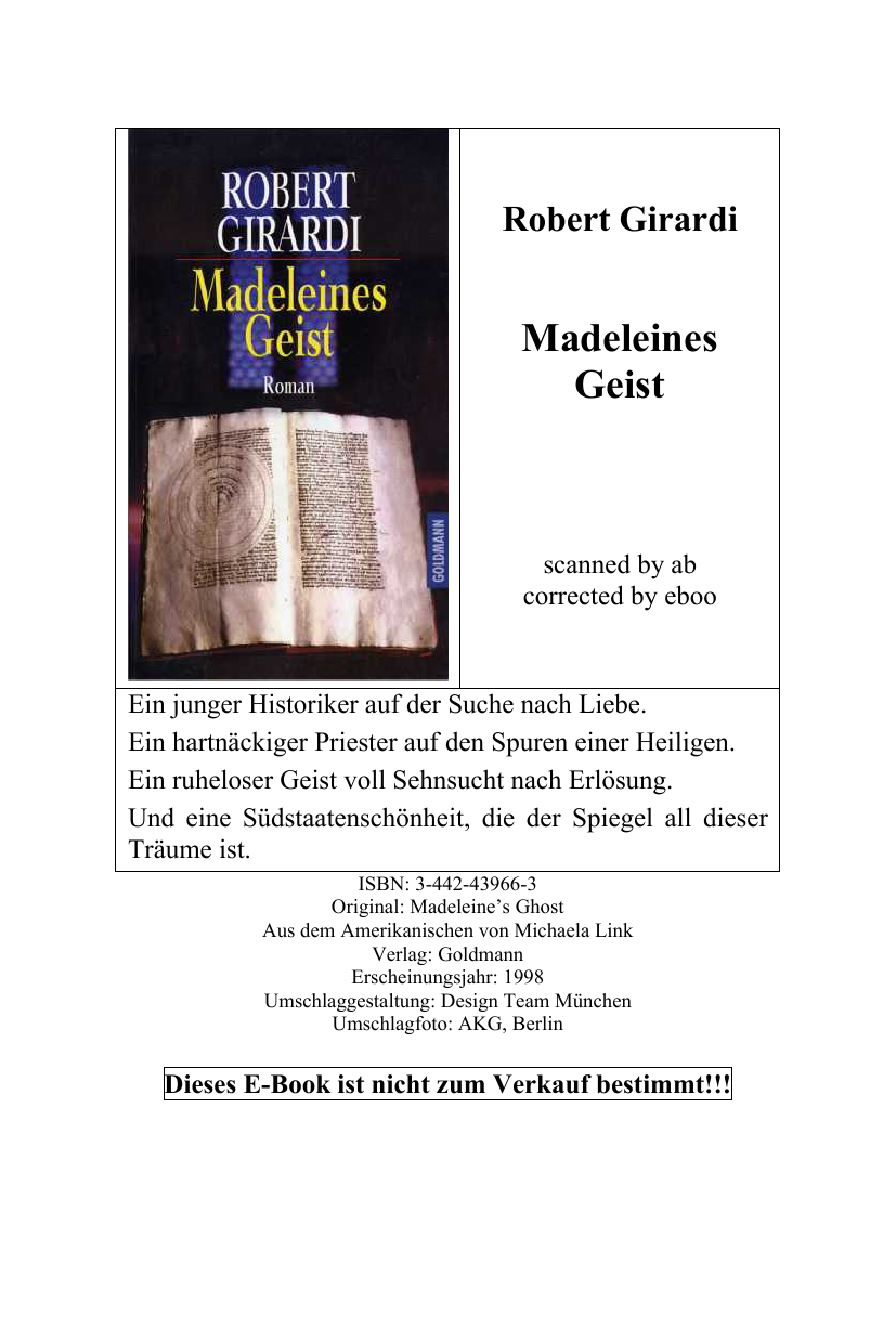 Madeleines Geist Roman